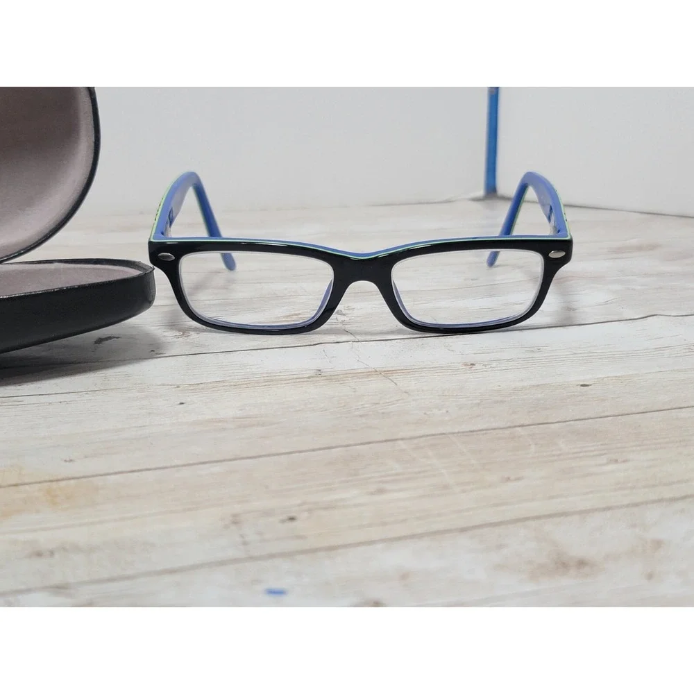 Ray-Ban RB1535 3600 Kids Eyeglasses Frames Black Blue 48-16-130 1132 w Hard Case